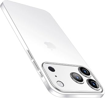 for iPhone 17 Pro Slim Case,Paper-Thin Transparent Finish Skin Back Case [Non Yellowing] Ultra Protective Cover with Camera Protection 6.3 Inch Frosted White