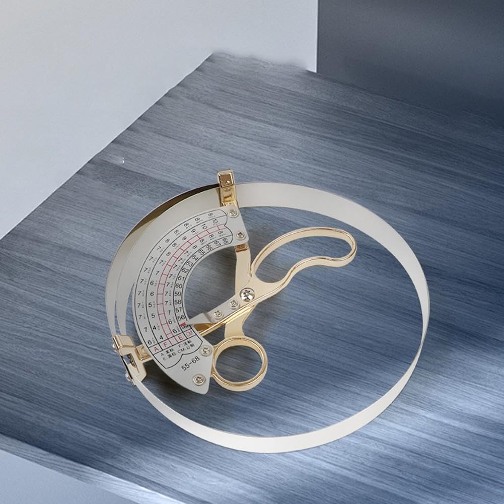 Outil de mesure de la circonférence du chapeau en métal avec échelle incurvée pour les Milliners de 49 à 62 cm (55 à 68 cm)
