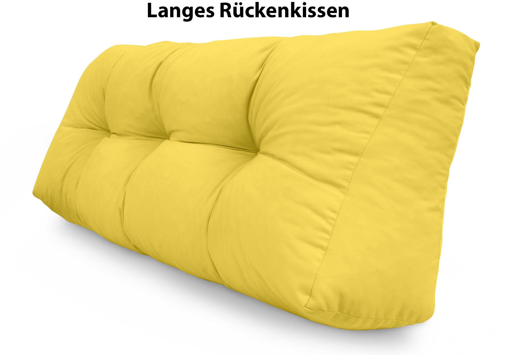 Spatium Palettenkissen Palettenauflage Palettenpolster Euro Palettenmöbel (Langes Rückenkissen 120x40x10/20, Gelb) - Image 2