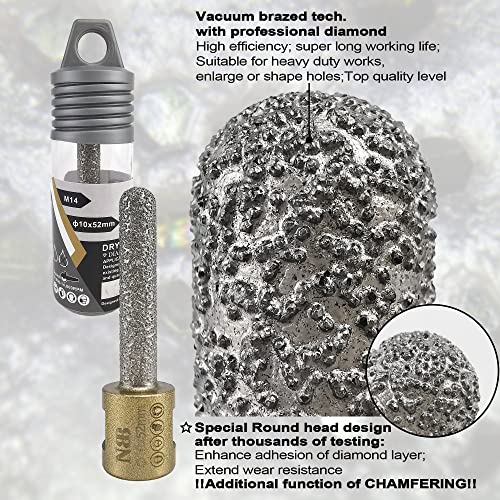 NBB Diamond Milling Cutter with M14, Diamond finger bit, diamond chamfer bit - Image 3