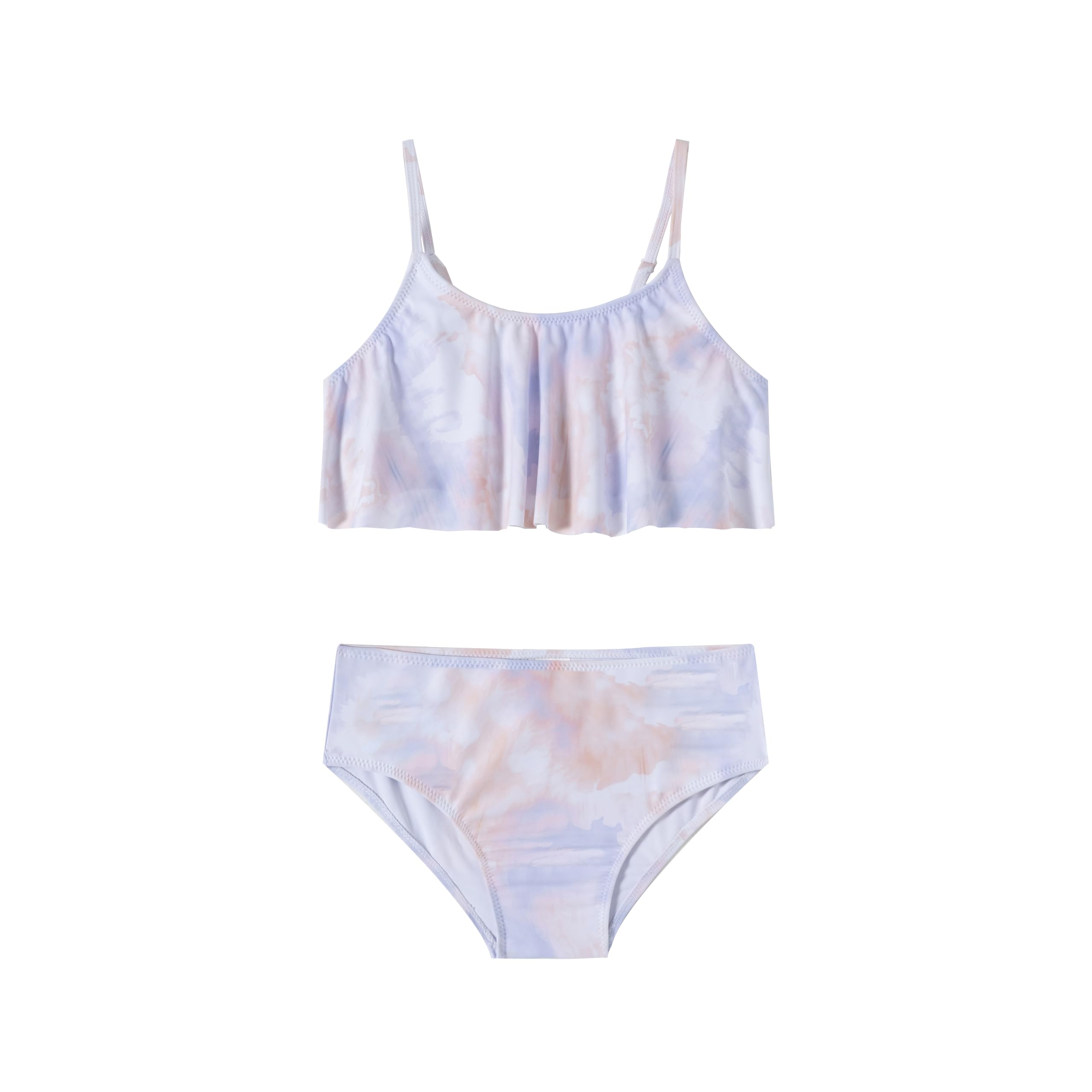 LIZENS Cute Bikini Swimwear Spaghetti Strap Tie Dye 2 Piece Swimsuits for Girls