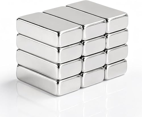 LOVIMAG Strong Neodymium Bar Magnets with Adhesive Backing 12 Pack