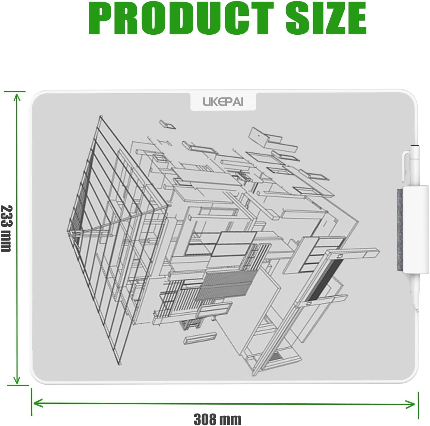 15 Inch Magic Whiteboard, No-Consumable Erasable Board, Dust-Free Power-Free Waterproof Shockproof Eye-Caring Panel | Ideal for Office, Classroom, Remote Work, Replace LCD & Desktop Whiteboard