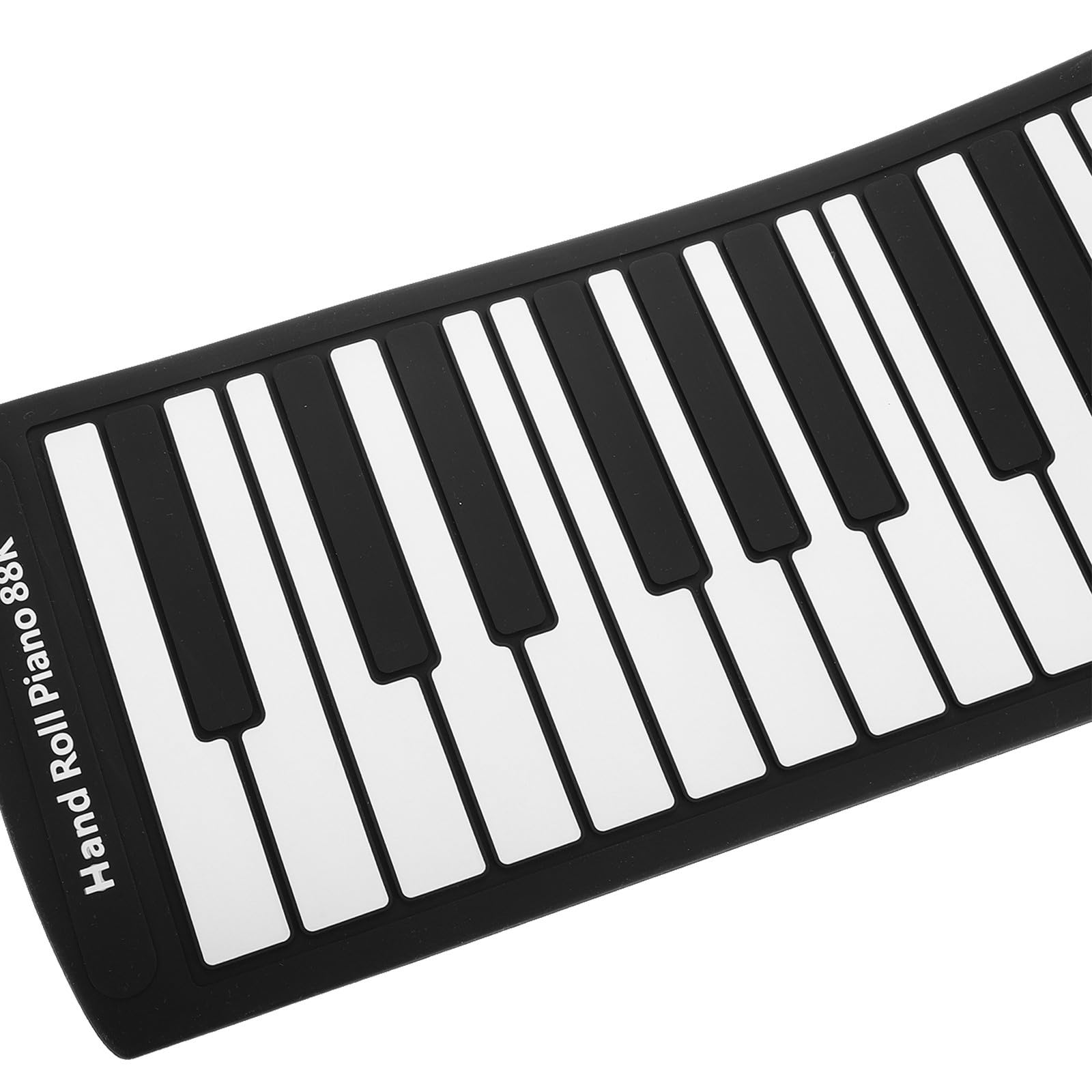 MERRYHAPY Pianoforte Nero 88 Tasti Arrotolabile Elettronico in Silicone Tastiera Portatile Alimentata a Batteria e USB per Viaggi e Pratica Musicale