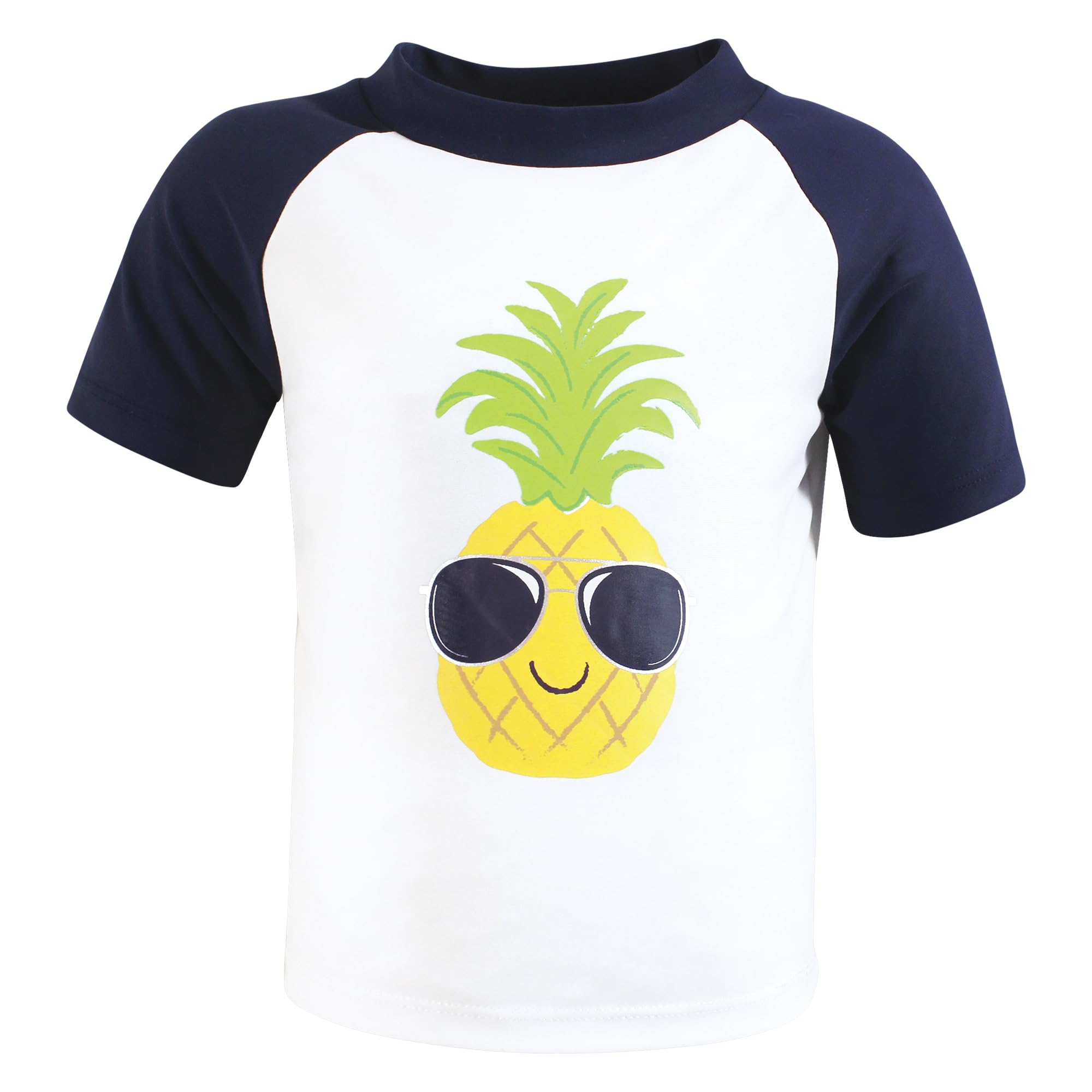 Hudson Baby Unisex Baby Swim Rashguard Set, Pineapple, 5T