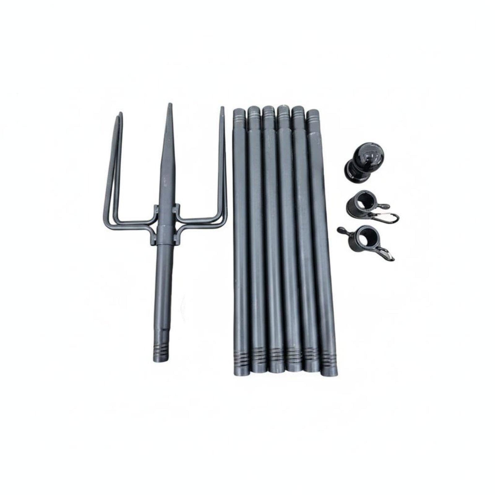 Heavy Duty Flagpole Sturdy Five Prong Base Garden Flag Pole Easy to Install Freestanding Flag Pole for Yard, Commercial Locations 10FT Flagpole-picture-27