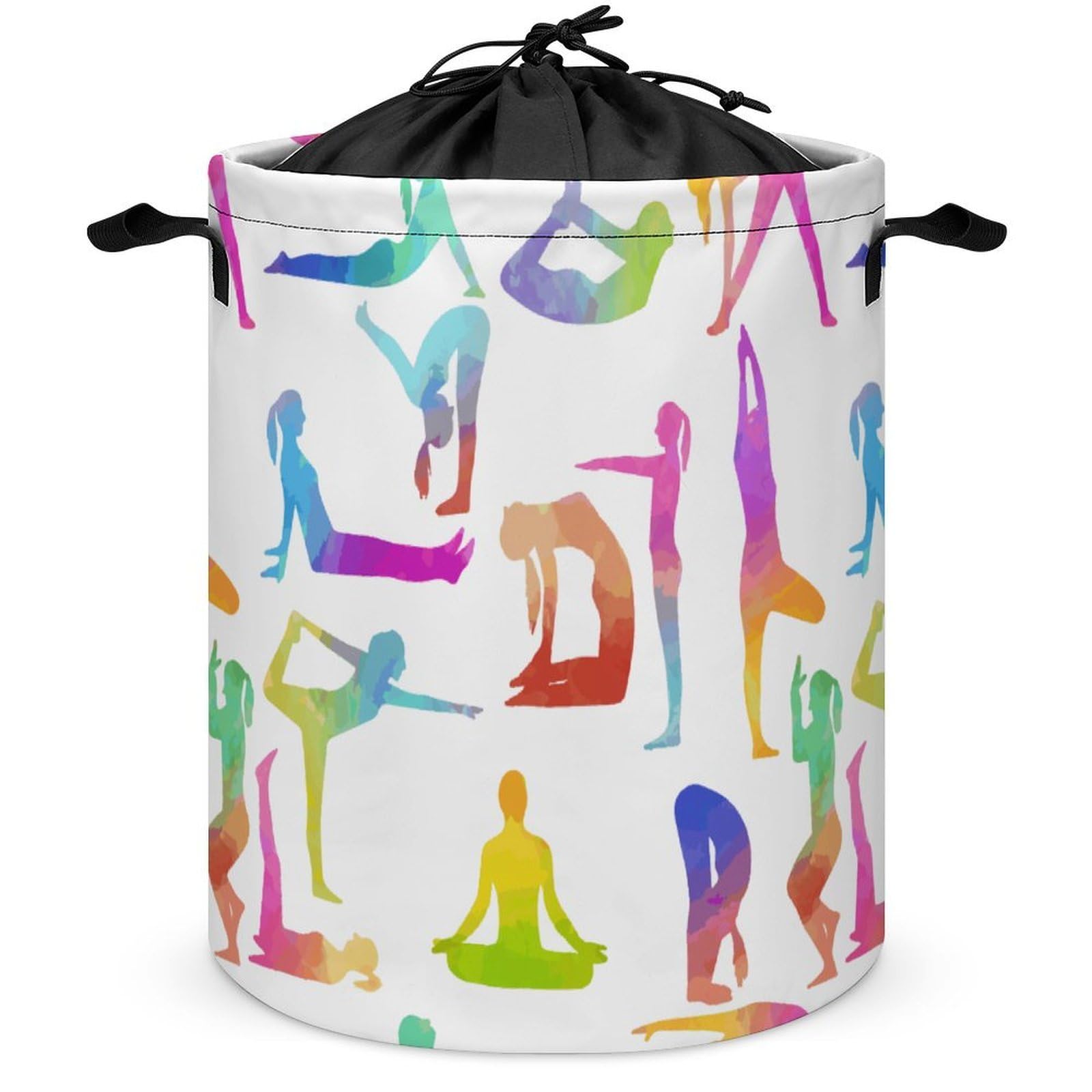 Qjjinxior Drawstring Laundry Hamper, Gymnastics Laundry Basket, Washing Basket with Handle