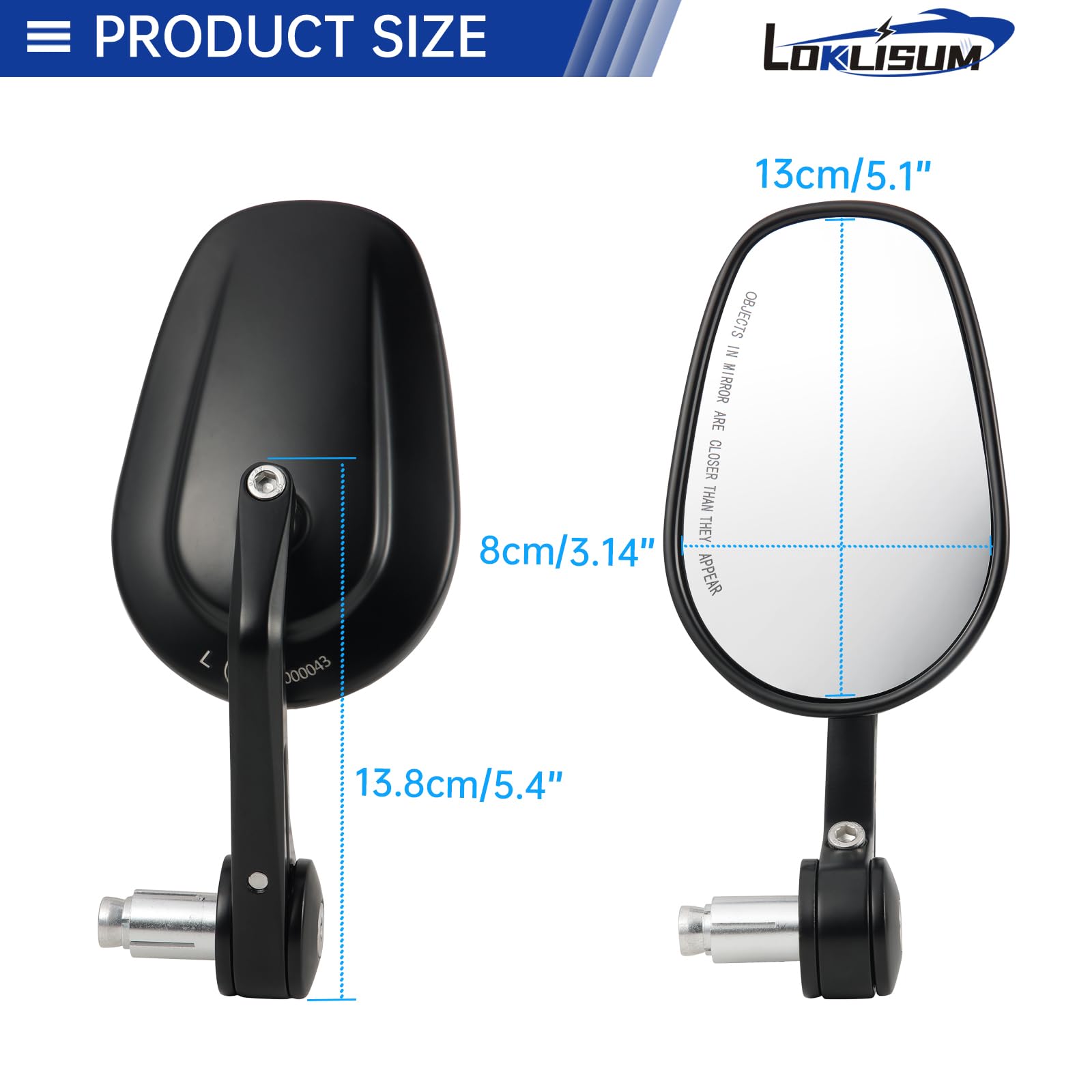 Specchietti Moto Omologati 7/8" 22mm - Alluminio Universale Per Scooter E Cruiser - Foto 9