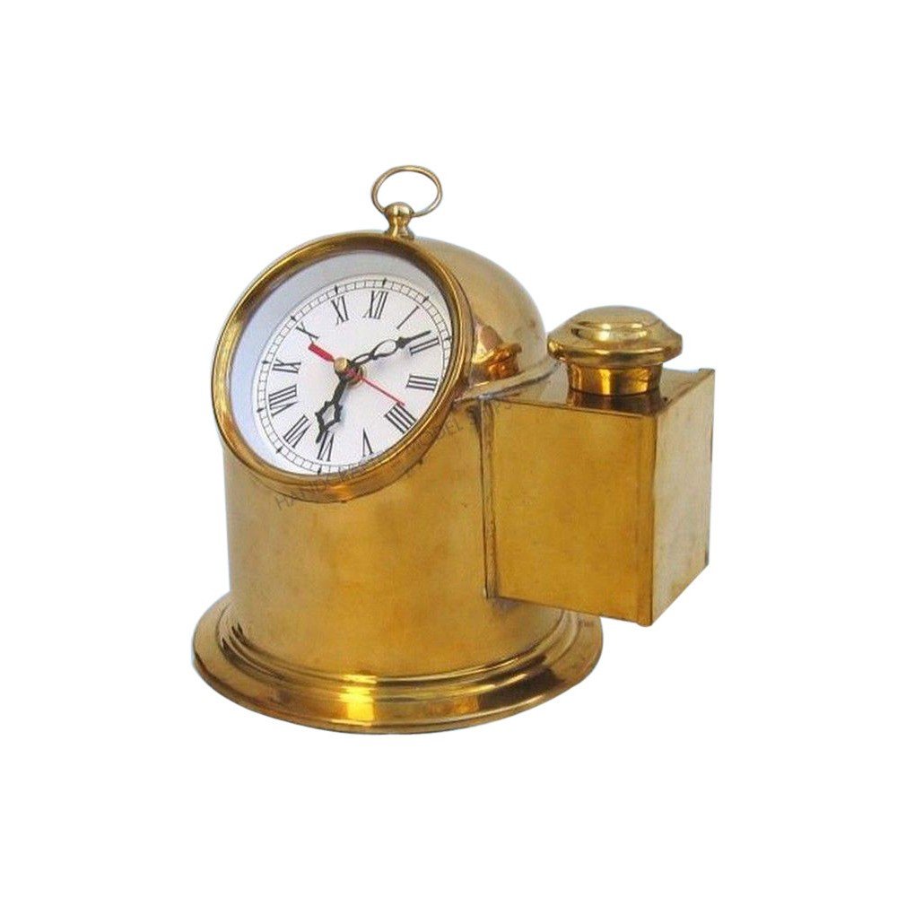 Brass Binnacle Clock 8"