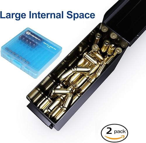 Miniatura 4 de PATRON 30 Cal munición lata metal 0.354 in caja de munición caja de almacenamiento para escopeta bala rifle Nerf munición impermeable organizador de