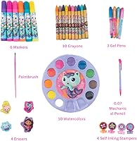 Vista 3 de Innovative Designs Gabby's Dollhouse Juego de Arte para Niños de Creatividad Divertido para Colorear, Pintar y Manualidades