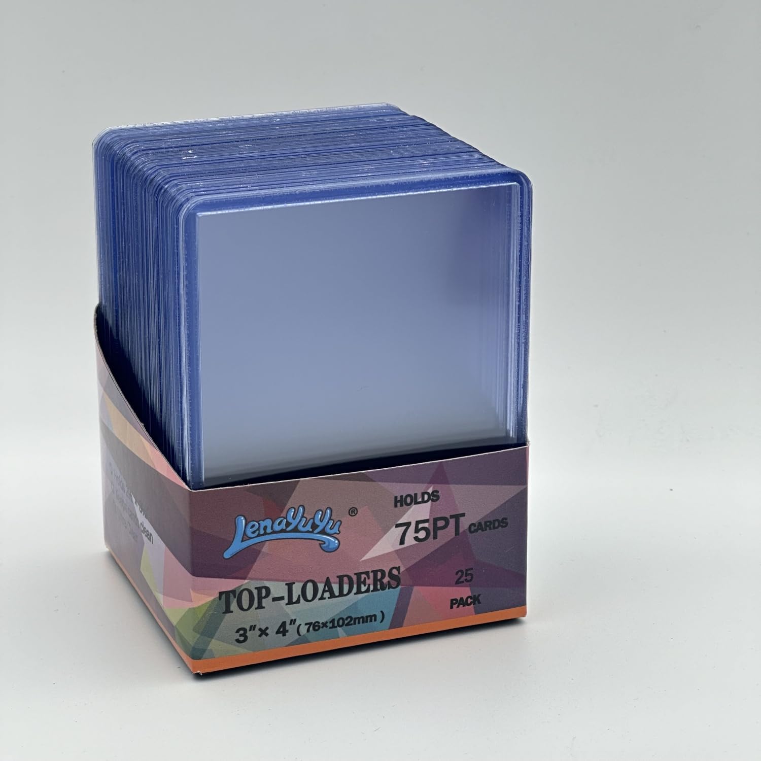 100pcs Lenayuyu 3" x 4" Clear Super Thick Top Loaders Toploaders 75PT Per Pack Hard Card Holders Standard Size 100ct Thick Action Packed Baseball, Football, Basketball, Hockey, Gaming