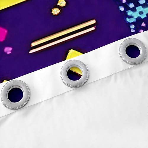 Miniatura 5 de Cortinas de estilo moderno de los años 80 y 90 de 84 x 63 pulgadas, patrón retro de estilo Memphis con formas geométricas, cortinas opacas para