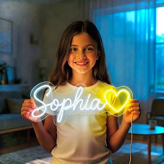 Custom Neon Sign, Personalized LED Neon Light Name Sign for Wedding, Birthday, Party, Bar, Salon & Business Décor, Customizable Gift & Wall Decoration