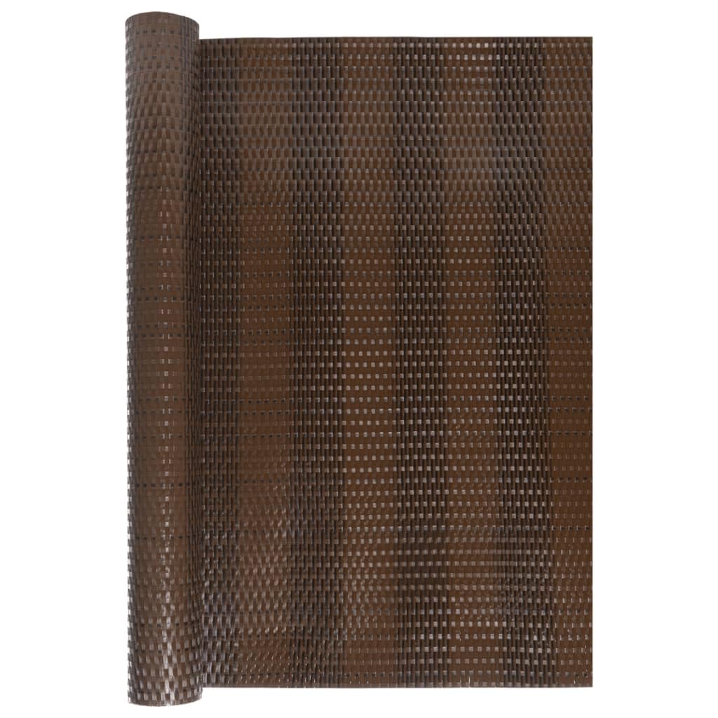 vidaXL Toldo para balcón ratán sintético marrón y Negro 500x90 cm, Pantalla de balcón, Pantalla de privacidad de jardín, Pantalla de Cerca