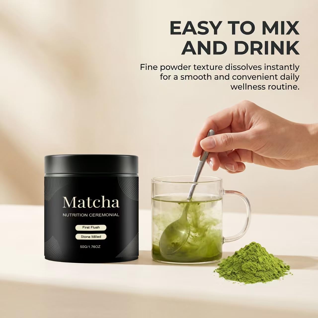 Matcha ceremonial – Polvo molido a la piedra, 50 g