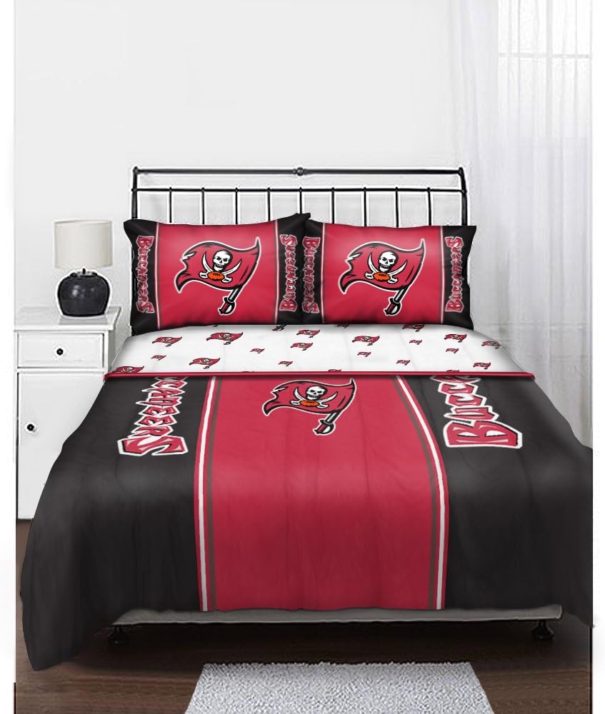 NFL Tampa Bay Buccaneers Queen Bedding Set Sports Fan