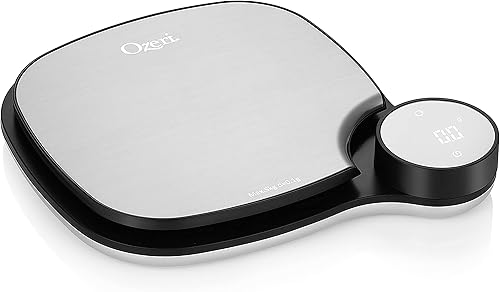 Miniatura 8 de Ozeri Báscula de cocina de acero inoxidable, 0.1 g (0.01 oz), tecnología de pesaje, color negro