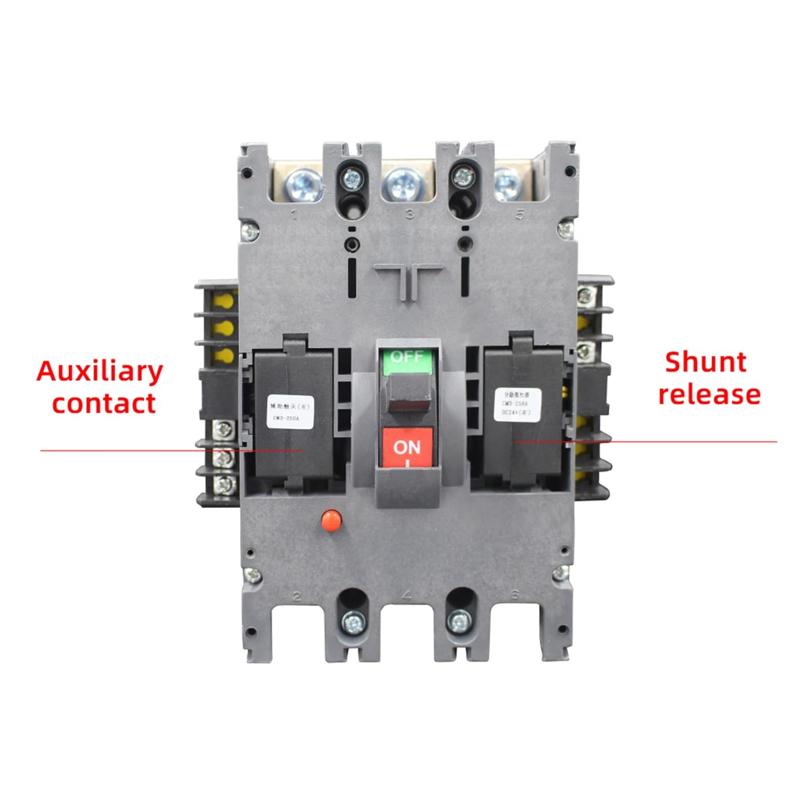 Interruttore telecomandato Interruttore magnetotermico 3P 16-125A con box modulare già installato sia sganciatore a lancio di corrente che contatto ausiliario(20A release 24V)
