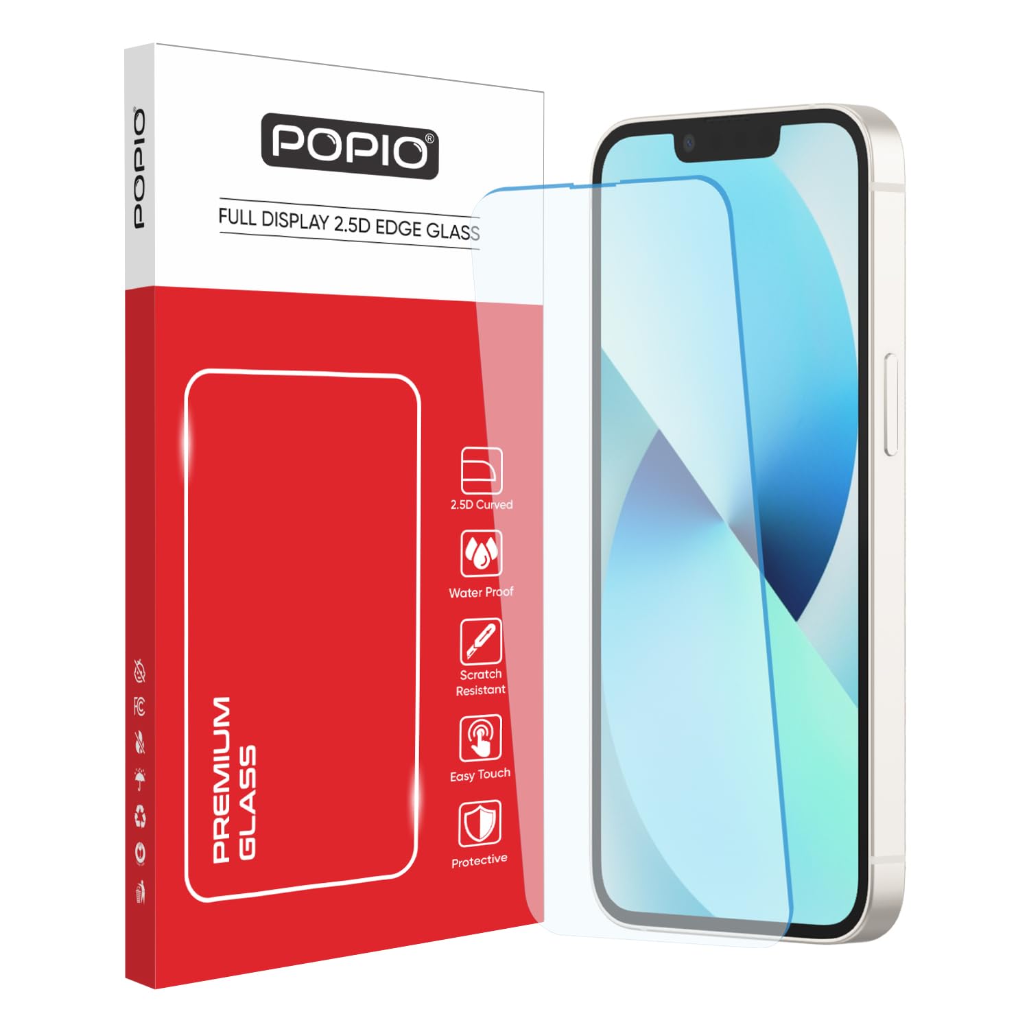 Tempered Glass Compatible For Iphone 13 Mini (Transparent) Edge-To-Edge Protector Full Screen Coverage, Pack Of 1 For Cellphone