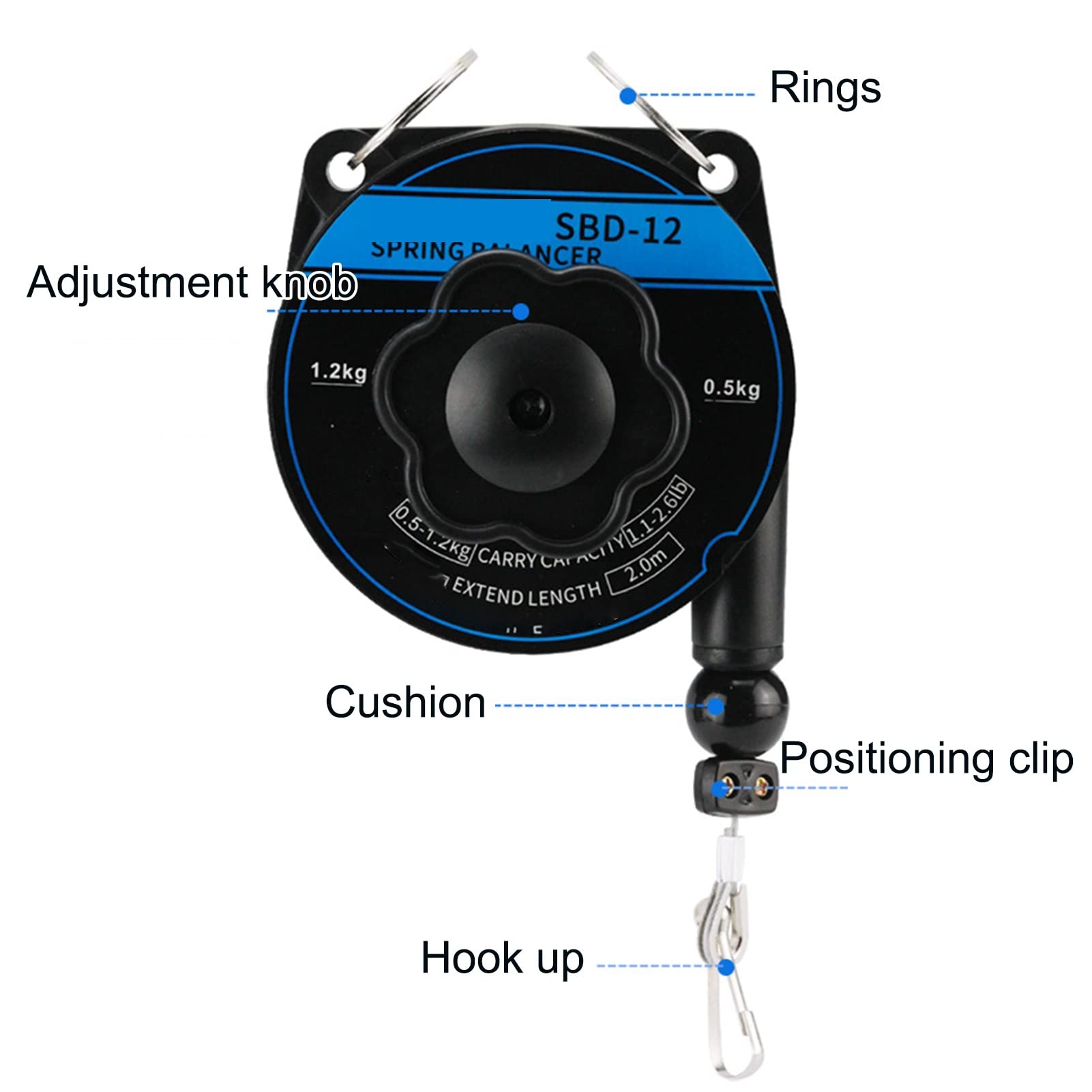Bilanciatore A Molla Retrattile - Supporto Per Utensili Con Gancio Di Sicurezza - Foto 8