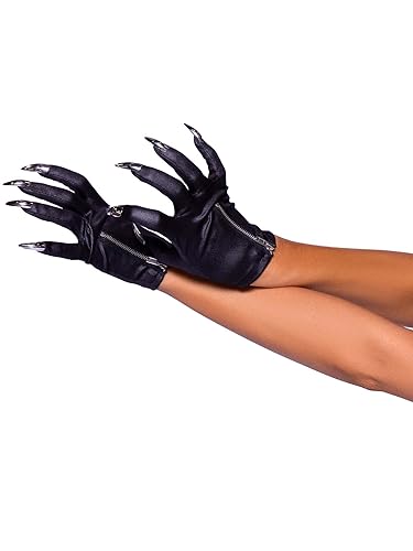 Leg Avenue Women's Zip-up Claw Gloves Costume Accessory