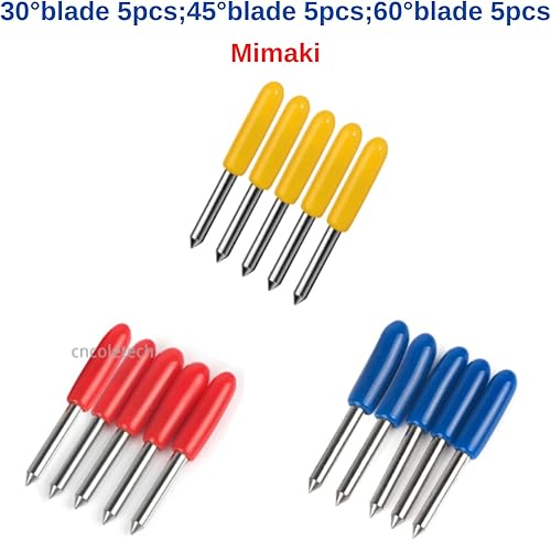 Miniatura 3 de 15 unids cuchillas de repuesto para mimaki cortador trazador vinilo 30 grados 45 grados 60 grados corte plotter cuchillas