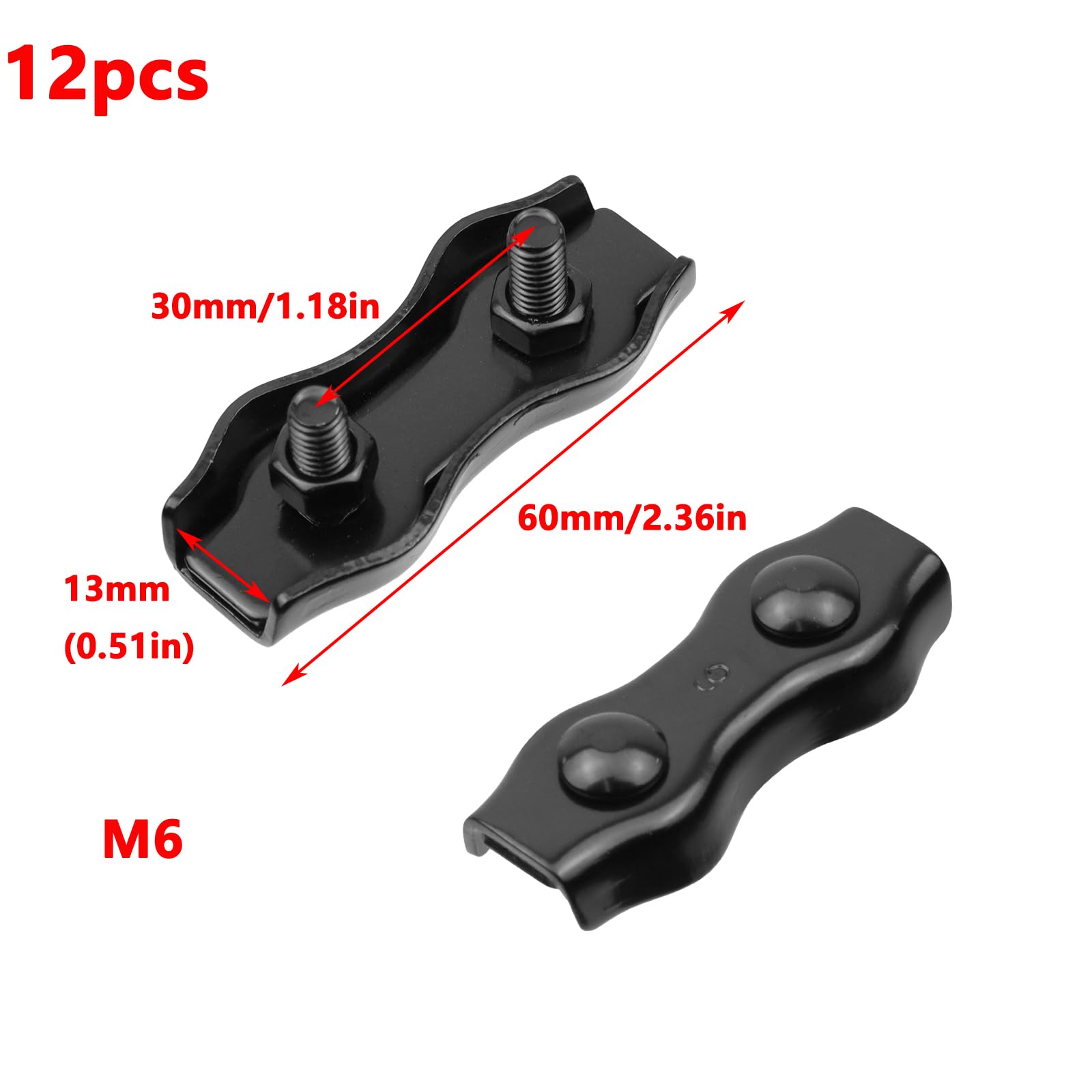 2 Pcs Stainless Steel Wire Rope Clamps Cable Clips Fasteners Screw Stainless Steel Cord Holder Metal