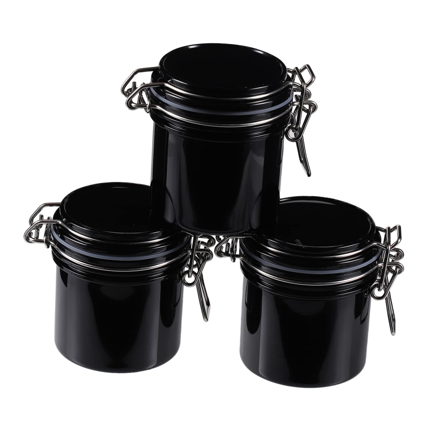 NULYLU Elegant Eyelash Glue Storage Case 3 Pcs Rust-Proof Stainless Steel for Lash Extensions