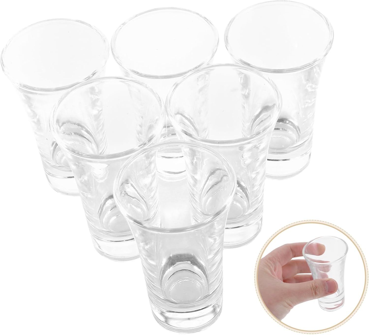 Cabilock 12pcs Glass Communion Cups Elegant Tasting Cups for Church Services Glass for Religious Ceremonies Suitable for Communion Trays and Chapels