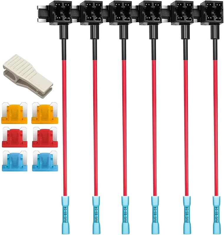 Porta-fusível Add-a-Circuit Gebildet Low Profile MINI 12 V/24 V com terminais termoencolhíveis E1150 – Kit com 6 unidades