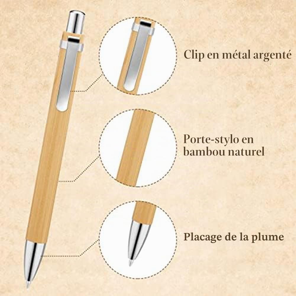 200 Pcs Stylos à Bille en Bois, Stylo Personnalisé, Stylo à Bille de Qualité Supérieure, Stylo Gel pour fournitures scolaires bureau, Stylo à Bille à Encre noire, cadeaux de remise de diplôme