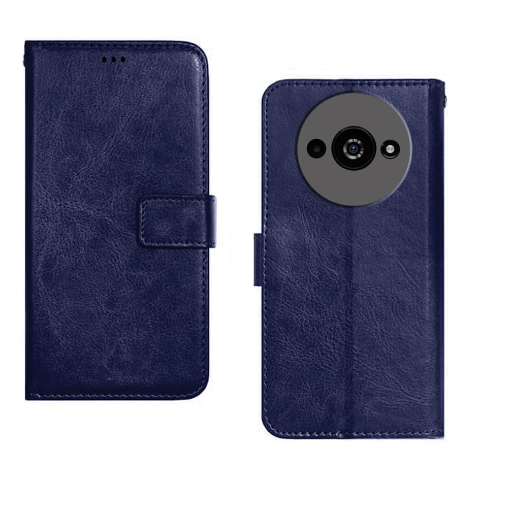 Pinaaki Enterprises Poco C61 5G Flip Cover | Premium Leather Finish Flip Cover | with Card Pockets | Wallet Stand |Complete Protection Flip Cover for Poco C61 5G - Blue (B0D29L18WP) Amazon Price History, Amazon Price Tracker