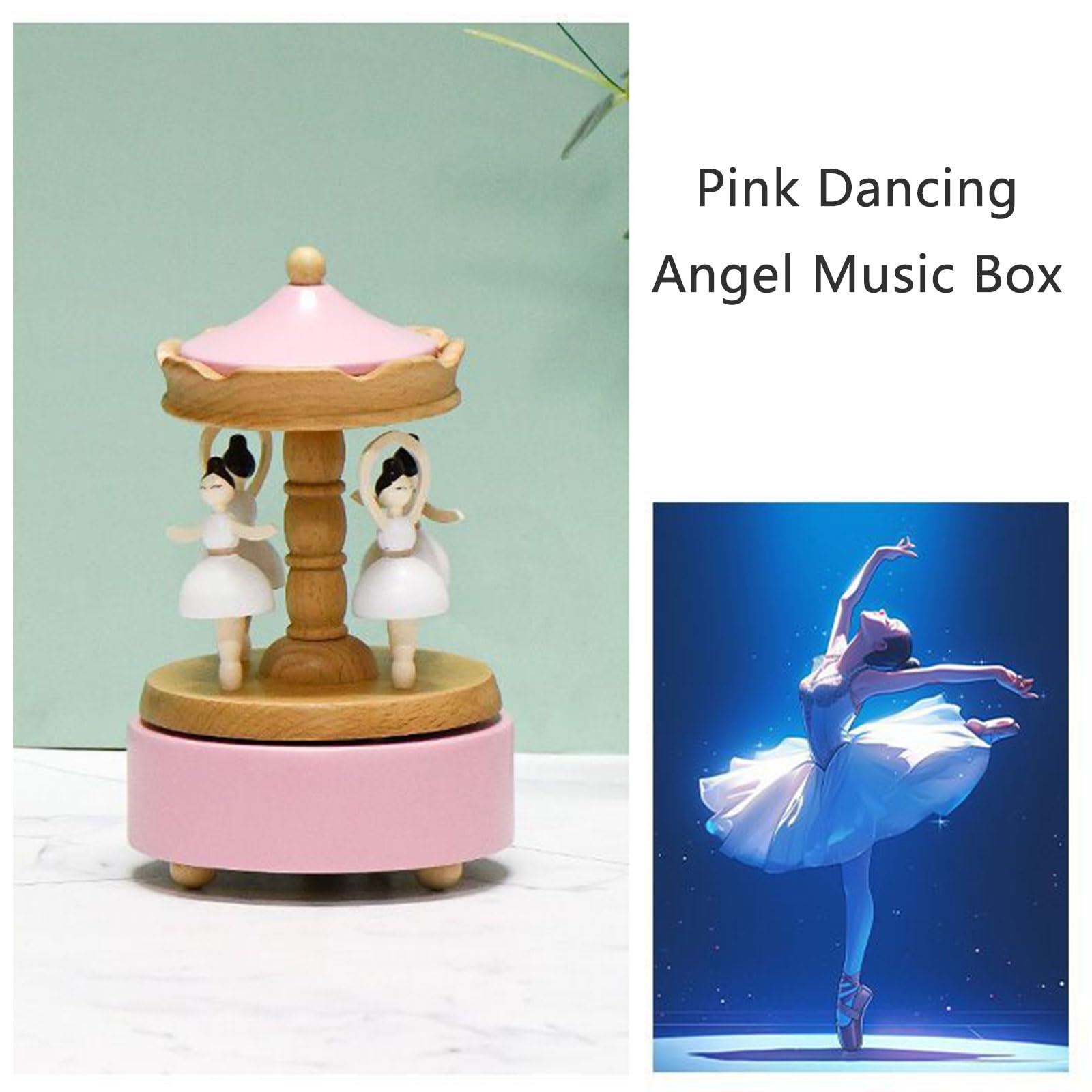 La caja de música para niñas tiene función de baile giratoria para un regalo de cumpleaños del día de San Valentín, movimiento musical