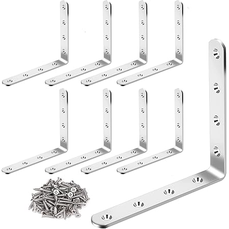 Edelstahl Winkelverbinder - 10 Stück 10cm Für Stabile Verbindungen