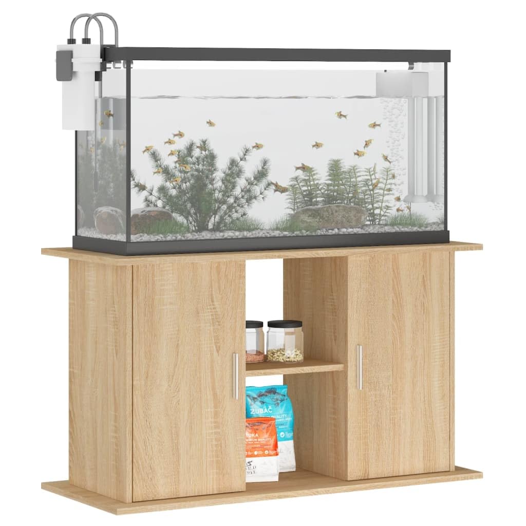 Rantry Aquariumständer Aquarien Schrank Aquarium Unterschrank, Aquarium Tisch mit Stabiler Oberplatte, Aquariumschrank für Sicheren Stand Sonoma-Eiche 101x41x58 cm Holzwerkstoff