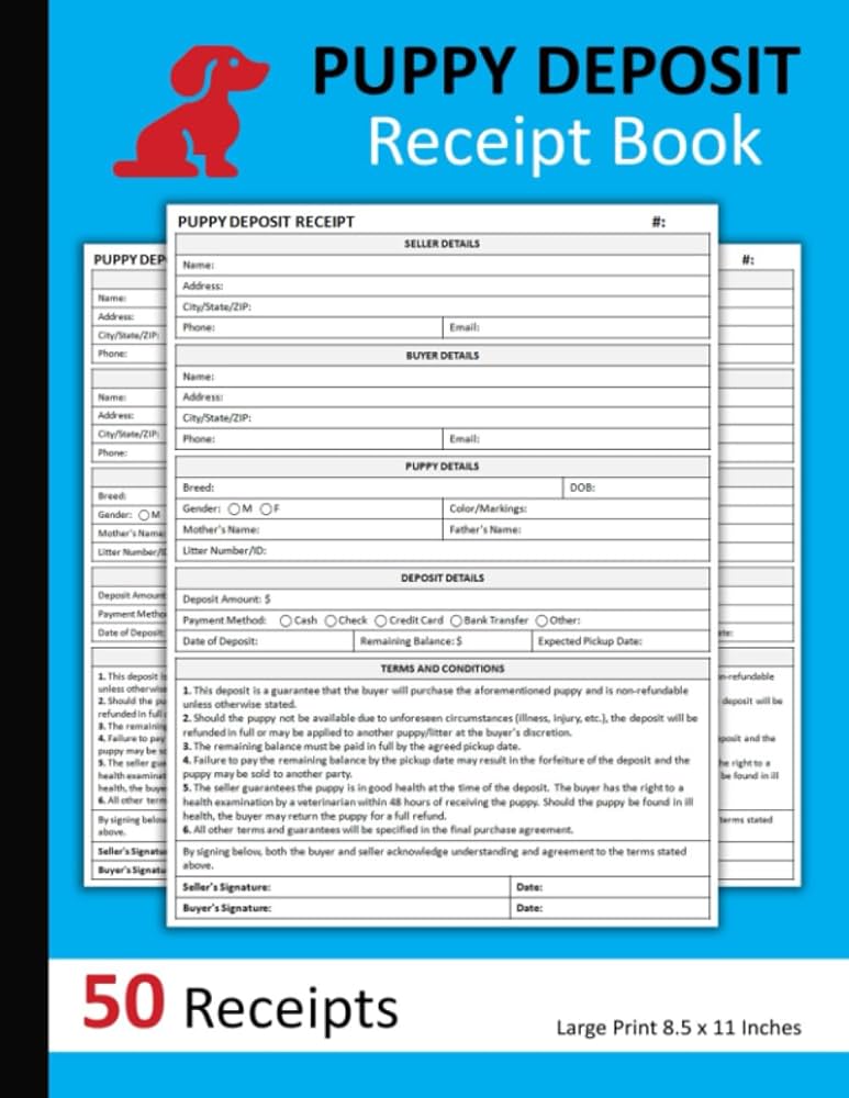 puppy-deposit-receipt-book-puppy-deposit-contract-puppy-sale-deposit-form-for-dog-breeders-50-receipts-publishing-lkhni-ta-amazon-com-books for Free Printable Puppy Health Guarantee Template Puppy Deposit Receipt Book: Puppy Deposit Contract | Puppy Sale Deposit Form for Dog Breeders | 50 Receipts: Publishing, Lkhni.Ta: Amazon.com: Books for Free Printable Puppy Health Guarantee Template