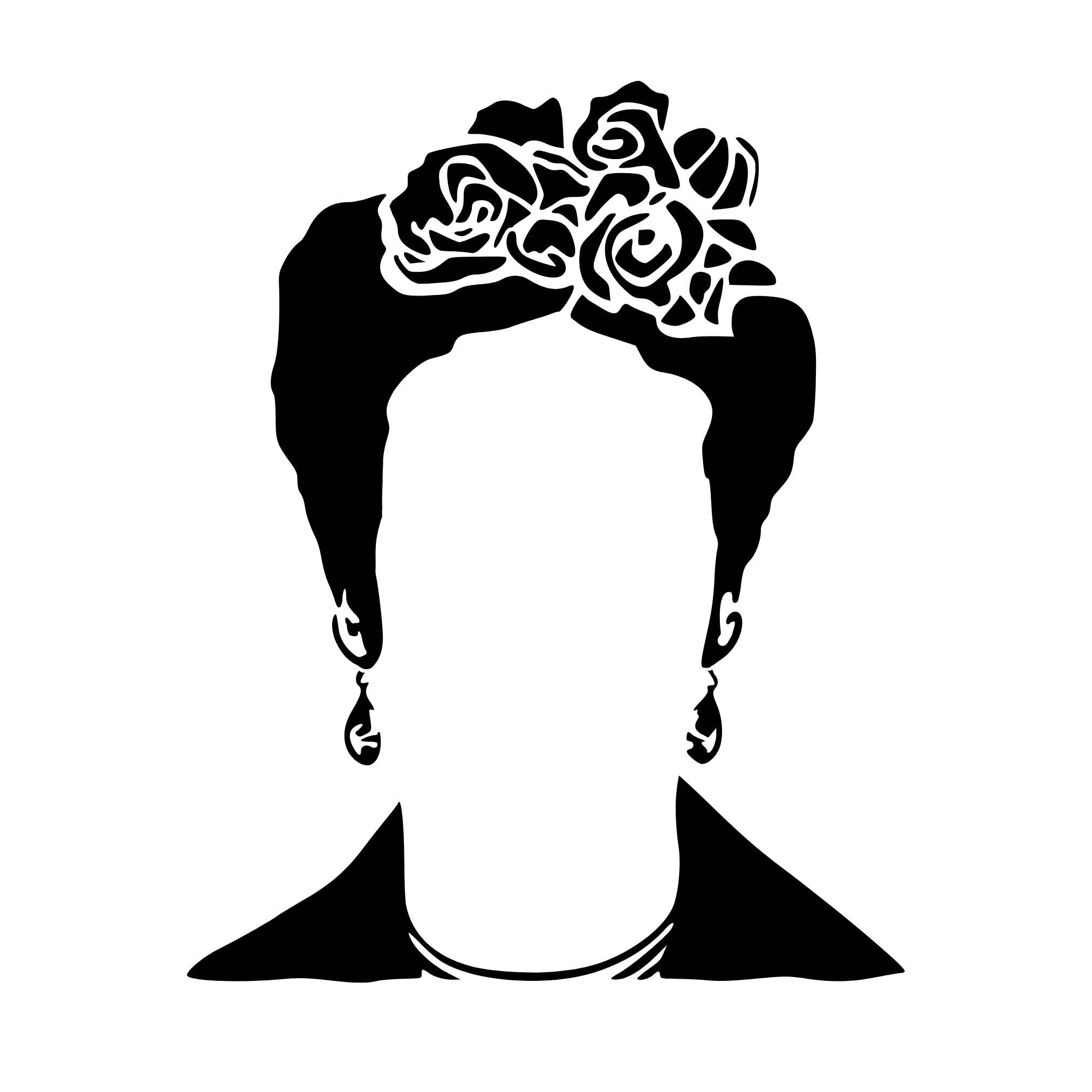 Pochoir Frida Kahlo FK11 DIN A2 pour peinture murale