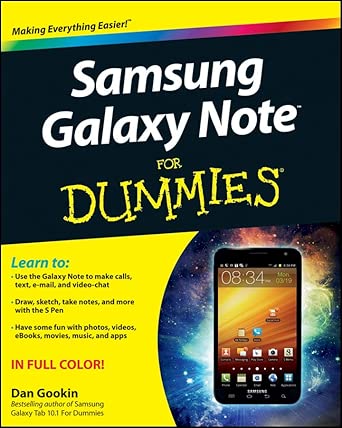 Samsung Galaxy Note For Dummies Samsung Galaxy Note For Dummies book cover