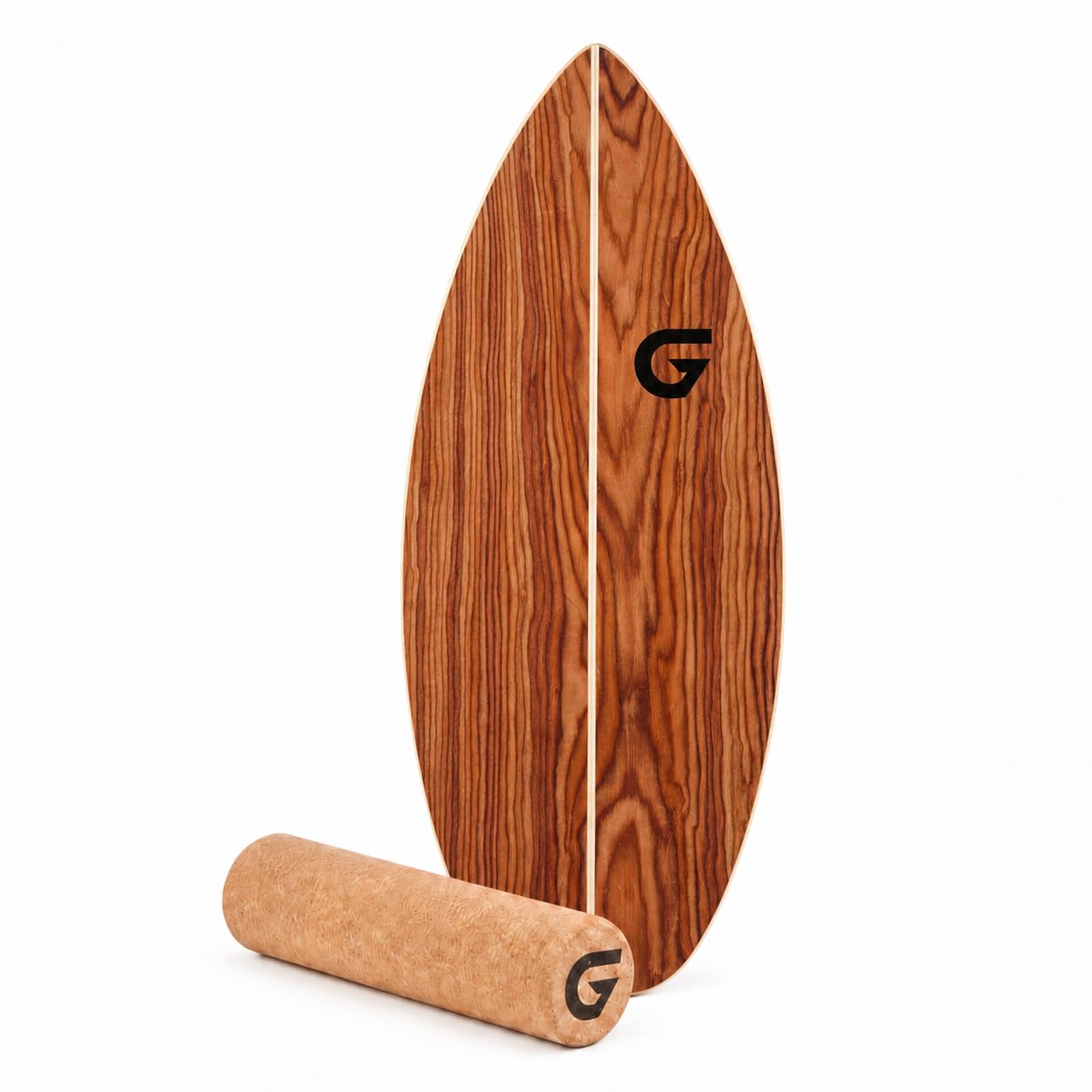 Glory Boards® Balance Board – Handmade - 100% Birkenholz - Inklusive Korkrolle - Optimal für Gleichgewichts- & Krafttraining, Für Einsteiger & Fortgeschrittene, Indoor & Outdoor – Erwachsene & Kinder