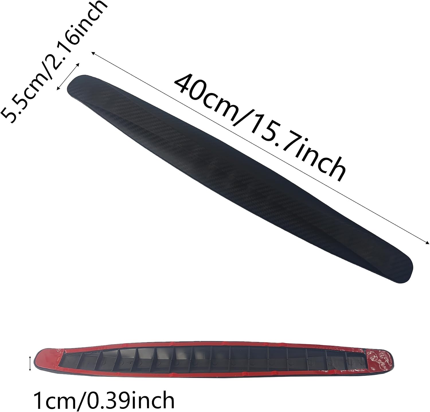 4Pcs Universal Car Bumper Guard Strips, Front Rear Corner Protector Trim, Anti-Scratch Collision Resistant Edge Guards, Rubber Bumper Bully for SUV Pickup Truck, Black