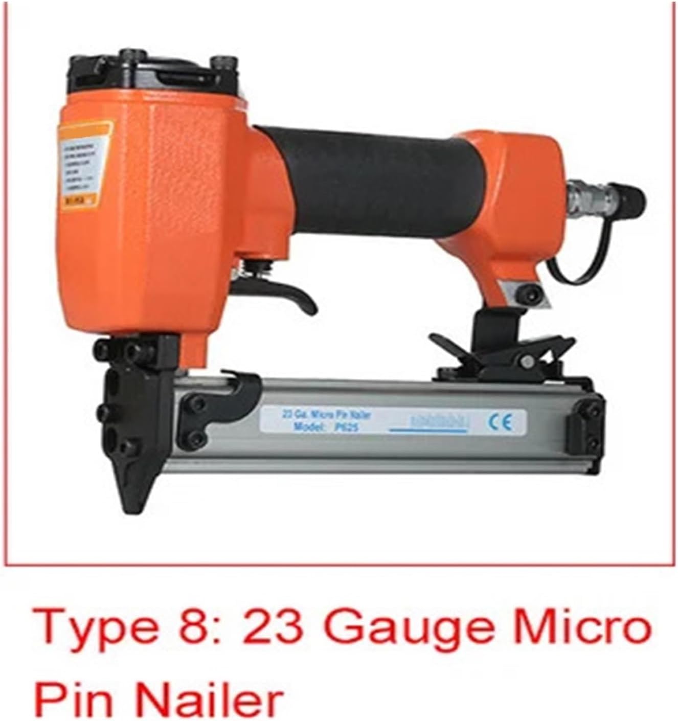 Pneumatic Power Nailer Decorative Tool Nail Gun 23 Gauge Micro Pin Nailer Air Nailer Pneumatic Finishing Stapler Air Powered Nail Gun for Woodworking Decoration