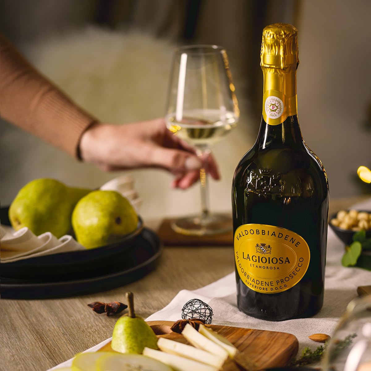 La Gioiosa Valdobbiadene Prosecco Superiore DOCG Extra Dry Spumante 75 cl - Cartone da 6 Bottiglie