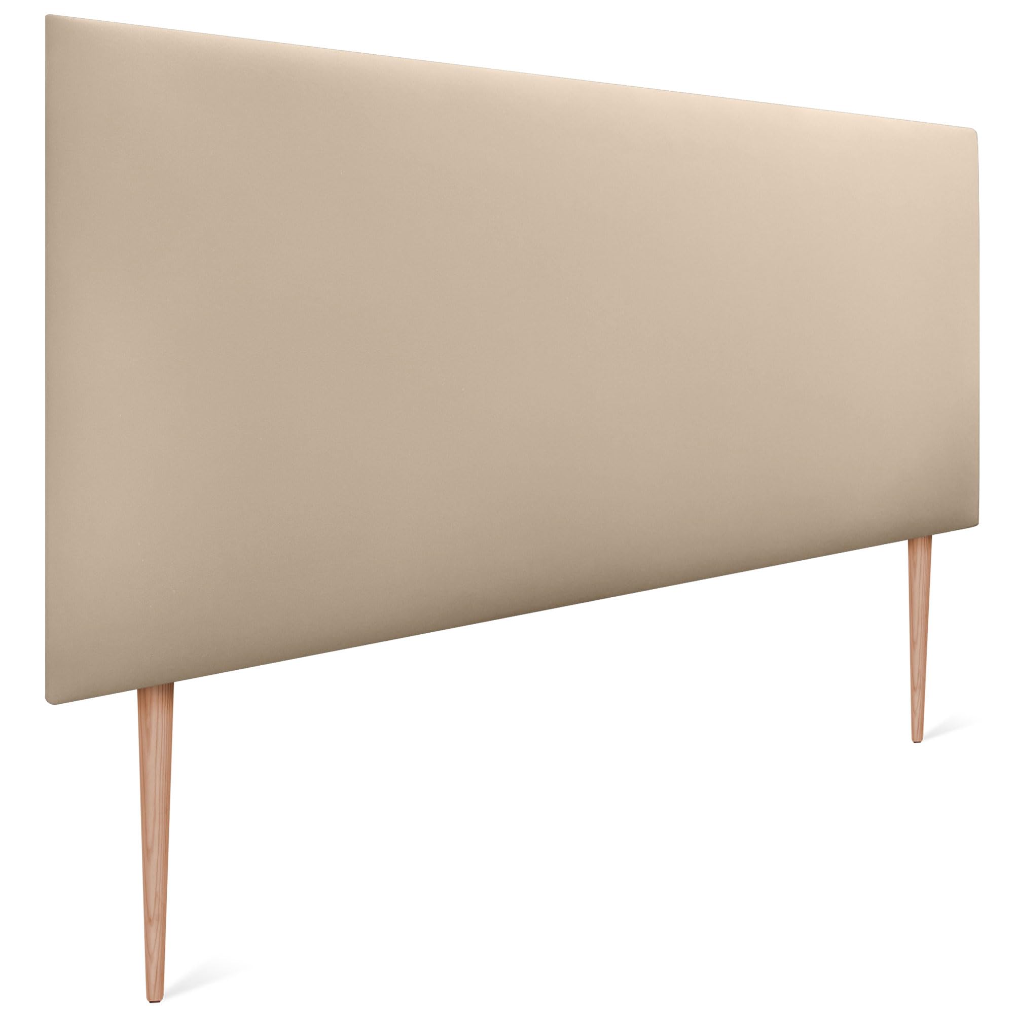 DHOME Testiera Imbottita Liscia in Similpelle Altezza 70CM Spessore 4cm e 8cm per Parete Acustica Testate Letto Pannello Fonoassorbente Camera da Letto (Similpelle Beige, 160cm, Spessore 8cm)