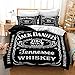 Meiju Set di Biancheria da Letto Singolo e Matrimoniale King e Superking, Set Copripiumini e Federe, 3D Moderno Microfibra Biancheria da Letto per Letto 2/3 Pezzi (Jack Daniels 1,220x240cm)