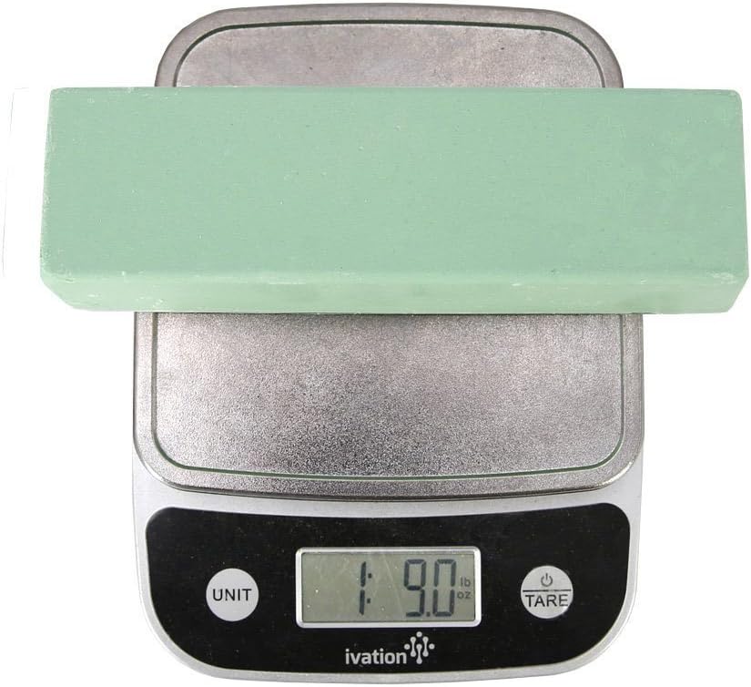 1lb 9oz Green Rouge Polishing Buffing Compound for Aluminum Stainless Steel Hardware (1 Box)