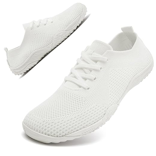 Barefoot Shoes Tênis feminino minimalista Zero Drop sem cadarço para academia, corrida, trilha, treino, caminhada