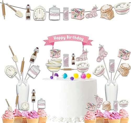 Miniatura 4 de Juego de decoración de fiesta de cumpleaños de té con leche de Boba rosa. Gran paquete para té de burbujas para niñas