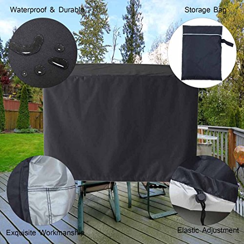 Flr 48X48X29In Patio Table Cover Square Black Waterproof Outdoor Dinner Protector Dust-Proof Table Desk Cover Furniture Covers With Storage Bags For Garden Outdoor Indoor Furniture #TOP3