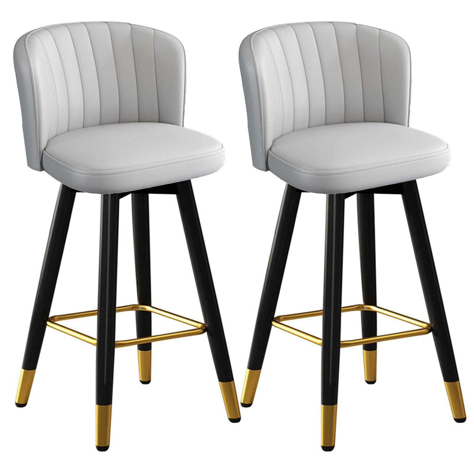 Tabourets de bar rembourrés pour îlots de cuisine assise grise